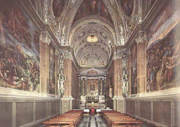 Michelangelo Buonarroti View of the Chapel china oil painting image